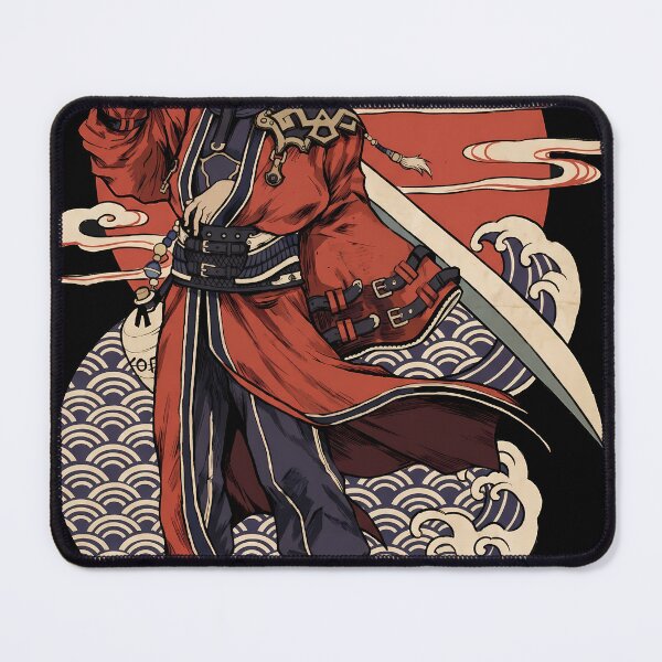 Item preview, Auron Final Fantasy X Ukiyo-e Gamer Graphic Tee designed and sold by Senpaiwaves.