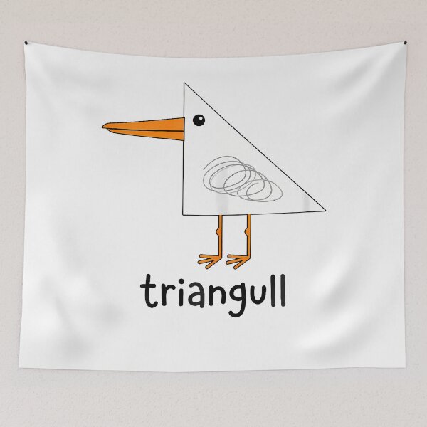 Item preview, Triangull Triangle Seagull Bird Pun Funny Beach designed and sold by Alzasshop.