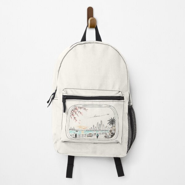 Item preview, A Window Between Homes – Abu Dhabi & Japan Travel Art designed and sold by StudioMomoAtlas.