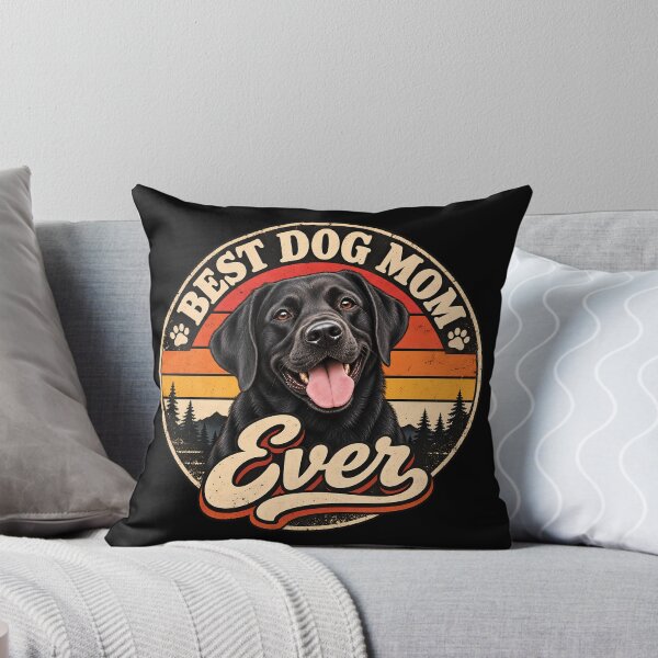 Item preview, Best Dog Mom Ever Retro Sunset Custom Dog Shirt designed and sold by Fuzzaroo.
