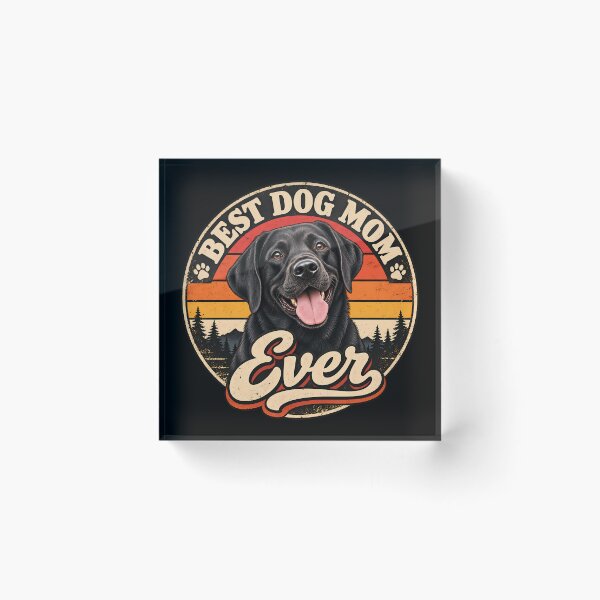 Item preview, Best Dog Mom Ever Retro Sunset Custom Dog Shirt designed and sold by Fuzzaroo.