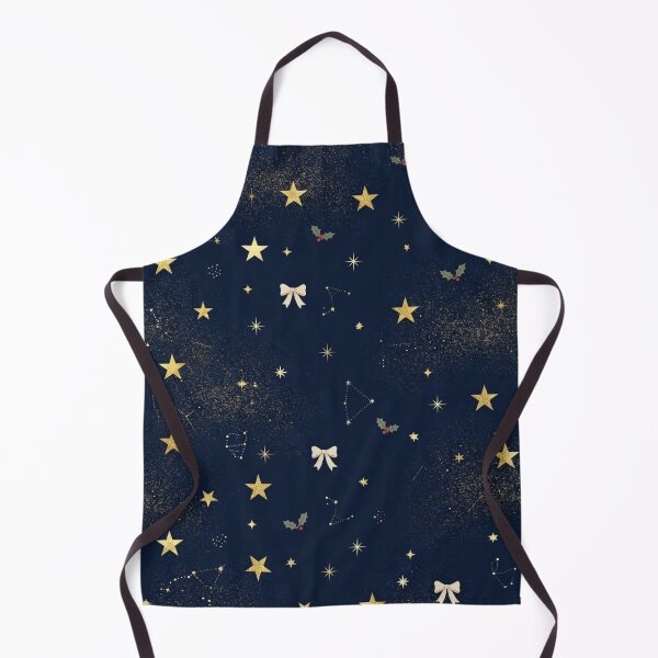 Item preview, Navy Blue Gold Christmas Stars & Bows Pattern designed and sold by PunchDrop.