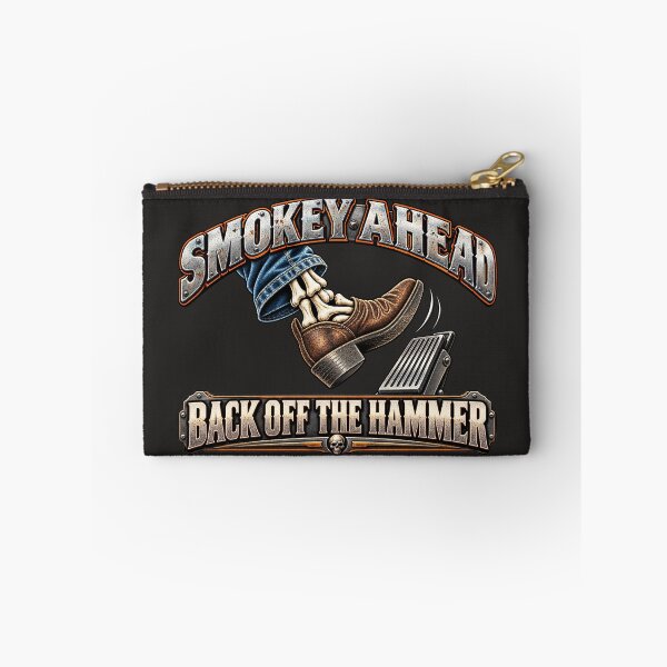Item preview, Smokey Ahead | Back Off The Hammer | Cowboy Boot Skeleton Trucker Art designed and sold by NomadForge.