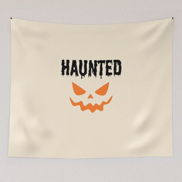 Item preview, Haunted Evil Pumpkin Jack O Lantern Halloween Quote designed and sold by Fine-Arts-Lab.