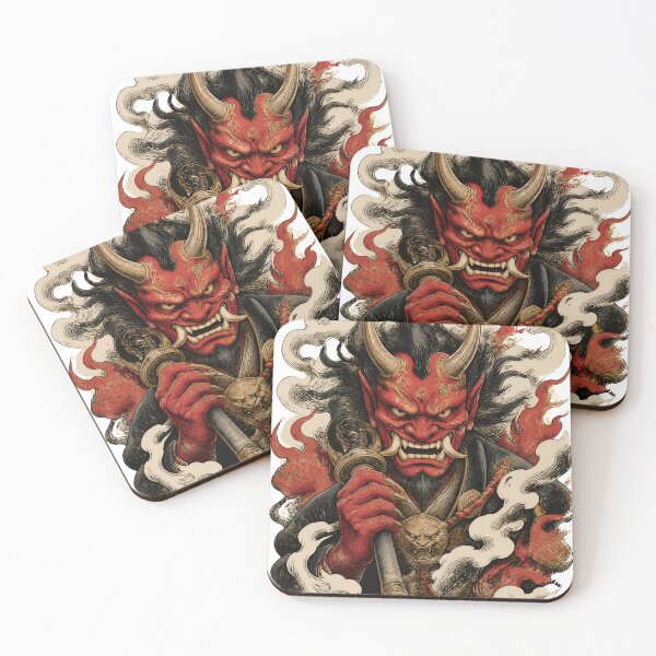 Item preview, Japanese Oni Demon Samurai Ukiyo-e Art designed and sold by JSM7STORE.