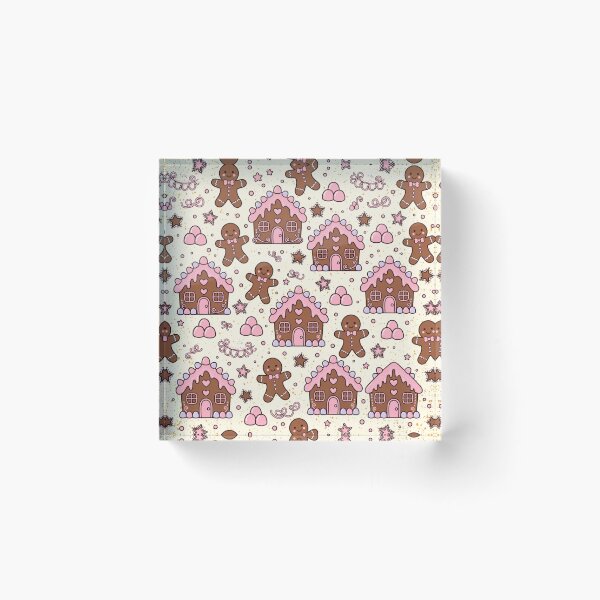 Item preview, Pink Gingerbread Christmas Pattern designed and sold by PunchDrop.
