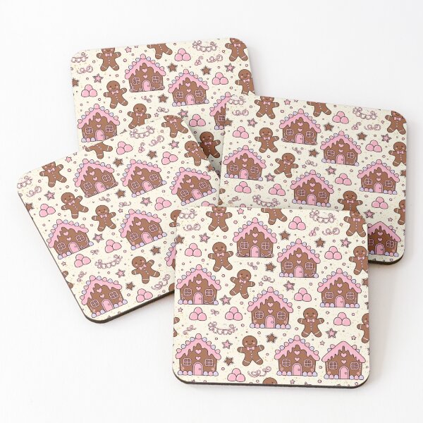Item preview, Pink Gingerbread Christmas Pattern designed and sold by PunchDrop.