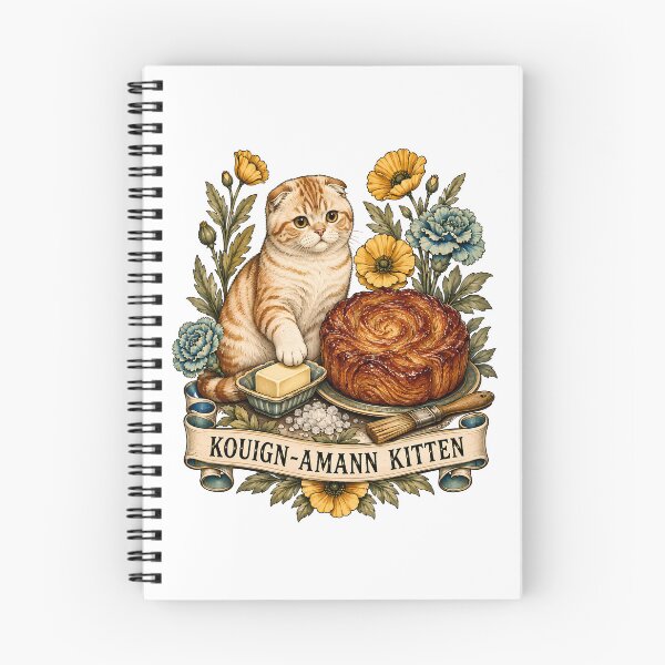 Item preview, Kouign Amann Purrs Breton Cat Art designed and sold by Old's Cool Cat Studio.