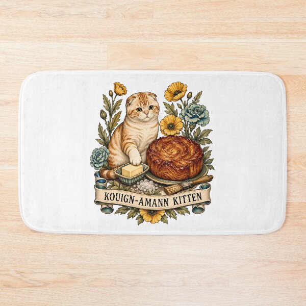 Item preview, Kouign Amann Purrs Breton Cat Art designed and sold by Old's Cool Cat Studio.