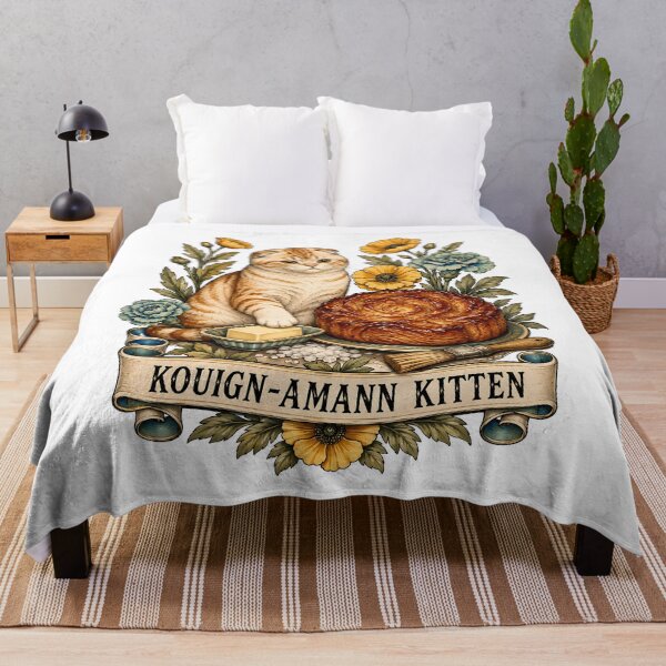 Item preview, Kouign Amann Purrs Breton Cat Art designed and sold by Old's Cool Cat Studio.