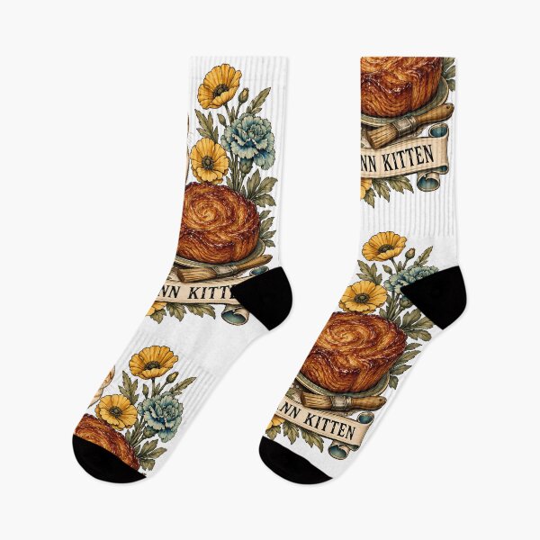 Item preview, Kouign Amann Purrs Breton Cat Art designed and sold by Old's Cool Cat Studio.