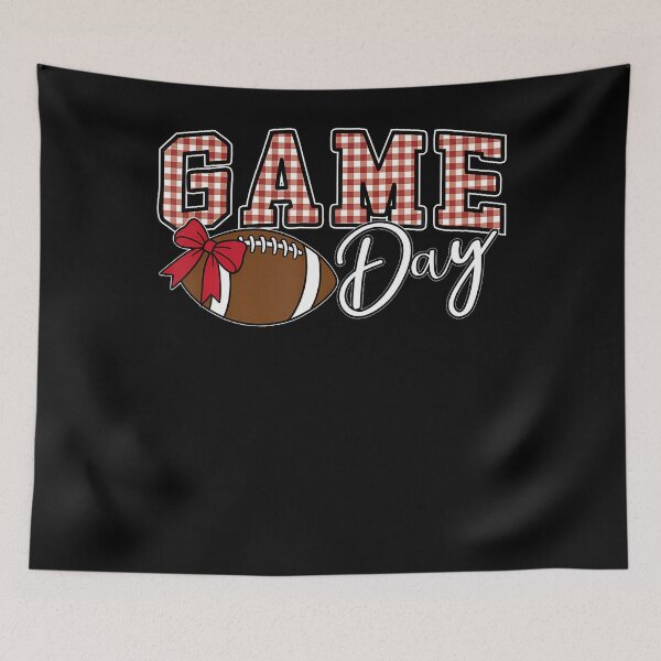 Item preview, Sport Game Day Red Gingham Football Vibes Cheer Mama Mom  designed and sold by Alzasshop.