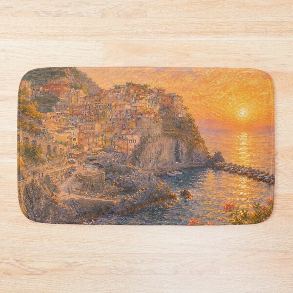 Item preview, Manarola Cinque Terre Sunset designed and sold by ArcanaAbsolute.