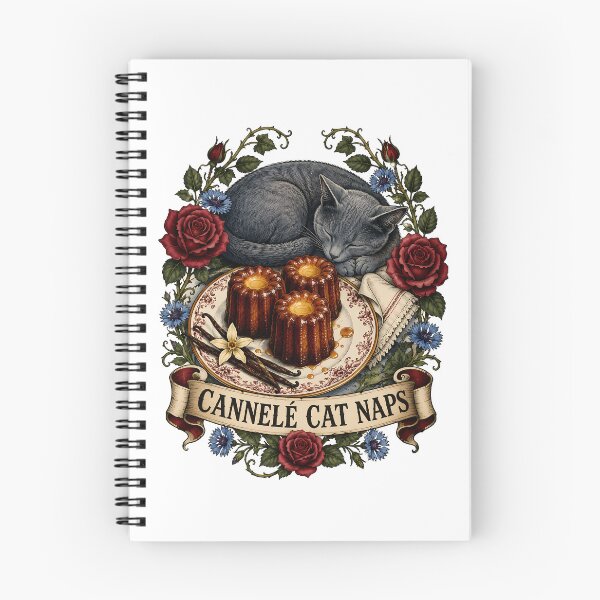 Item preview, Cannelé Cat Naps Sleeping Cat Art designed and sold by Old's Cool Cat Studio.