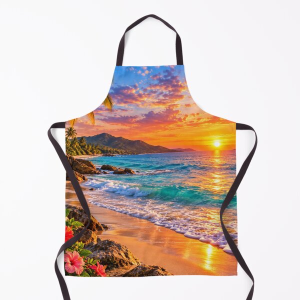 Item preview, Tropical Beach Sunset Scenic Landscape designed and sold by PawVista.