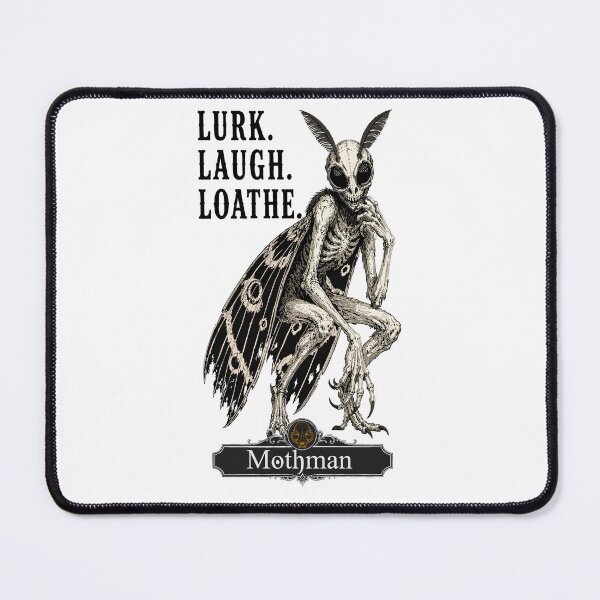 Item preview, Mothman is watching. Lurk. Laugh. Loathe. designed and sold by Hexcellent Designs.