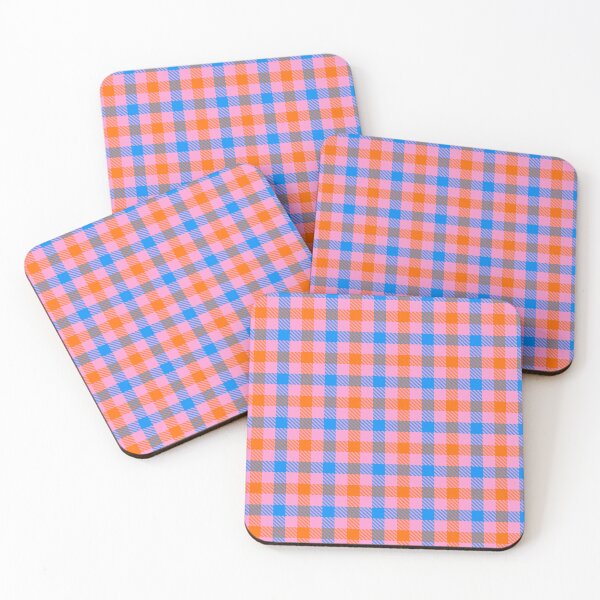 Item preview, Blue And Orange Gingham Check Pink  designed and sold by PatternTitan.
