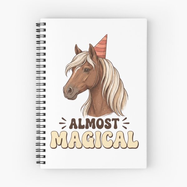 Item preview, Almost Magical Funny Horse Unicorn Sarcastic Humor T-Shirt, Unicorn Lover Gift, Funny Graphic Tee designed and sold by Trendably.