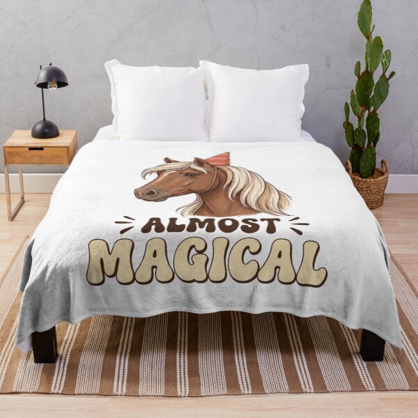 Item preview, Almost Magical Funny Horse Unicorn Sarcastic Humor T-Shirt, Unicorn Lover Gift, Funny Graphic Tee designed and sold by Trendably.