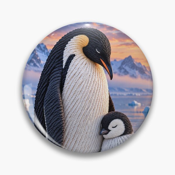 Item preview, Penguin Mother and Chick on Ice designed and sold by JUTElCONIC.