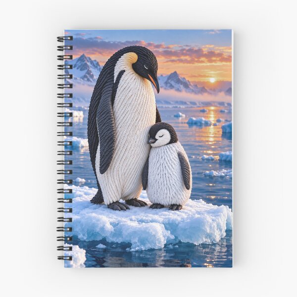 Item preview, Penguin Mother and Chick on Ice designed and sold by JUTElCONIC.
