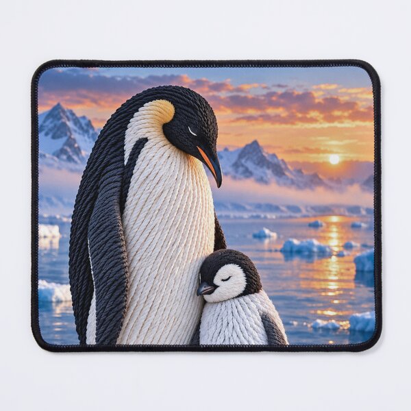 Item preview, Penguin Mother and Chick on Ice designed and sold by JUTElCONIC.