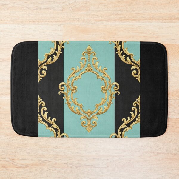 Item preview, Matte Aqua & Black Striped Gold Baroque designed and sold by DesignsByPrnces.