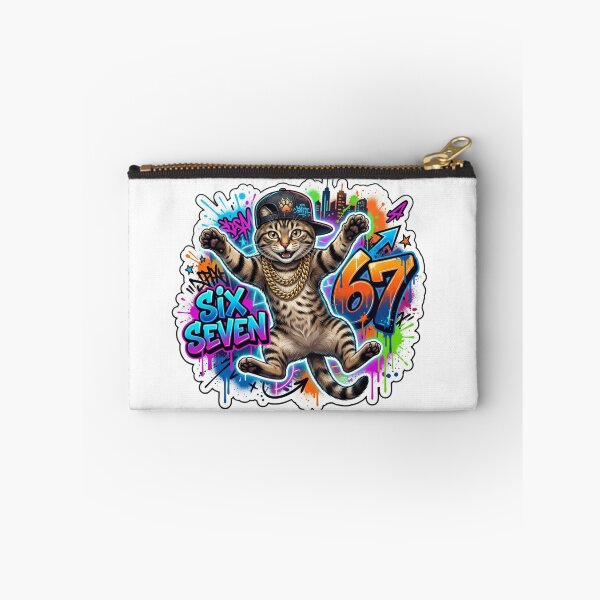 Item preview, 67 Six Seven Cat Meme - Streetwear Graffiti Brainrot Art designed and sold by MK-WOOD.