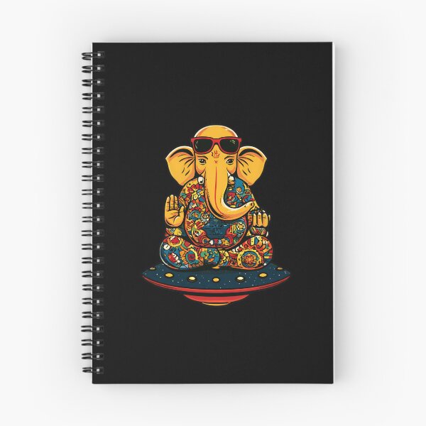 Item preview, Cool Elephant Blessing Pose Black Red Base UFO Contemporary Pop Art designed and sold by PANNARUK THAILAND.