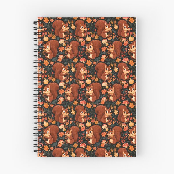 Item preview, Cute Squirrel Fall Forest Acorn Pattern designed and sold by NicolasGlowArt.