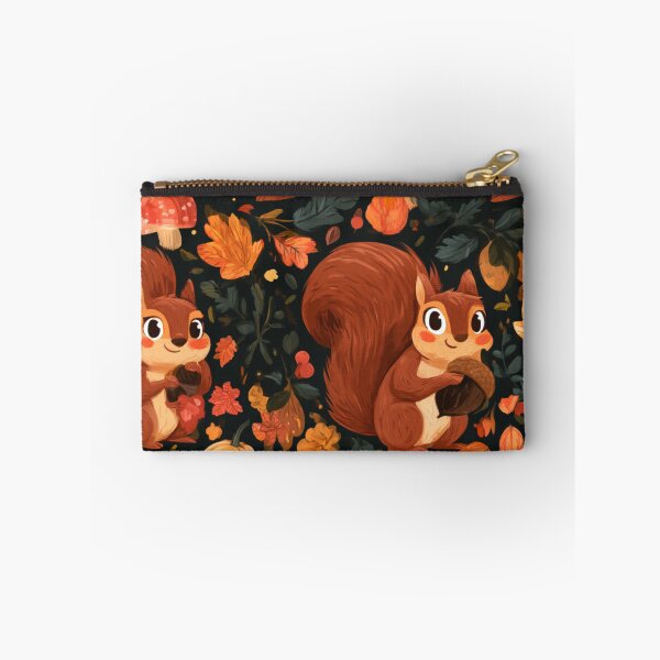 Item preview, Cute Squirrel Fall Forest Acorn Pattern designed and sold by NicolasGlowArt.