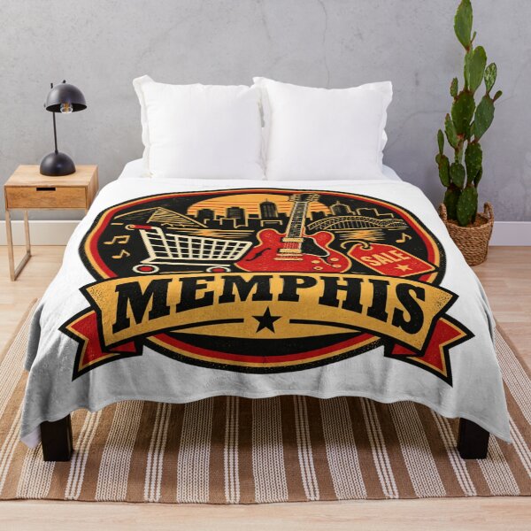 Item preview, Memphis Black Friday Shirt – Retro Shopping Guitar Badge Design designed and sold by Globalcitytees.