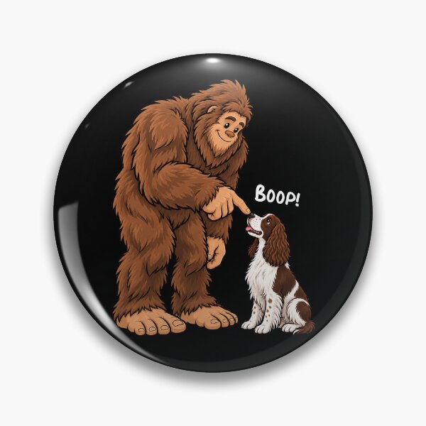 Item preview, Bigfoot and English Springer Spaniel Boop Fun Design Sasquatch designed and sold by rafaeltto.