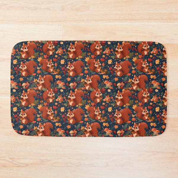Item preview, Cute Squirrel Acorn Fall Woodland Pattern designed and sold by NicolasGlowArt.