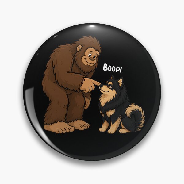 Item preview, Bigfoot and Finnish Lapphund Boop Fun Design Sasquatch designed and sold by rafaeltto.