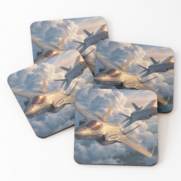 Item preview, USMC F-35 Lightning II Cloudscape Illustration designed and sold by Airpower Art.