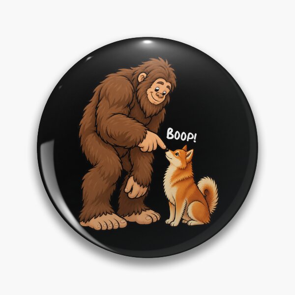 Item preview, Bigfoot and Finnish Spitz Boop Fun Design Sasquatch designed and sold by rafaeltto.