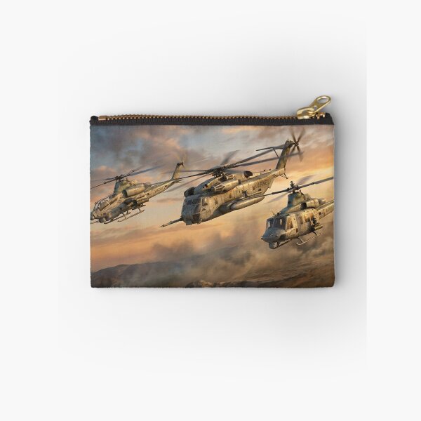 Item preview, USMC Helicopters Desert Sunset Illustration designed and sold by Airpower Art.