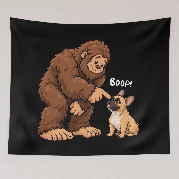 Item preview, Bigfoot and French Bulldog Boop Fun Design Sasquatch designed and sold by rafaeltto.
