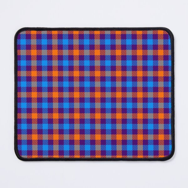 Item preview, Blue And Orange Gingham Check Purple  designed and sold by PatternTitan.