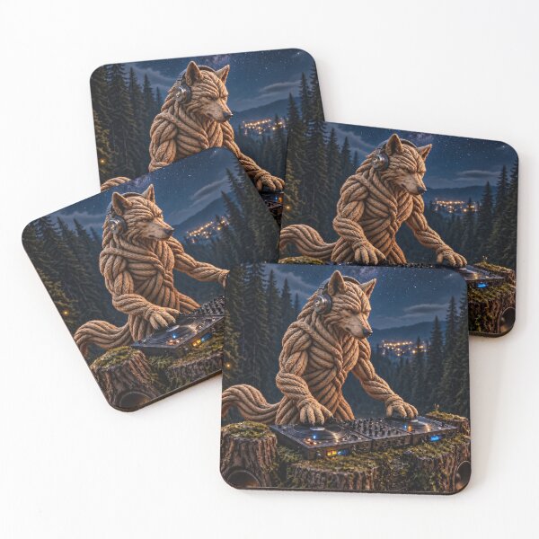 Item preview, Wolf DJ in the Forest designed and sold by JUTElCONIC.