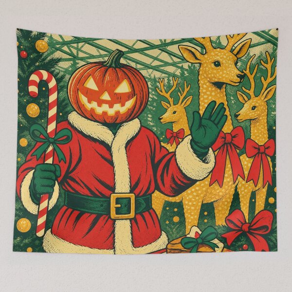 Item preview, Headless Horseman Santa's Greenhouse: Gothic Holiday Fantasy Art designed and sold by TheHorsemanRidesAgain.