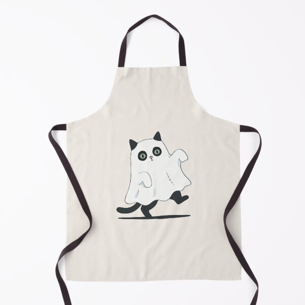 Item preview, Cute Black Cat Ghost Costume Spooky Halloween Kawaii Art designed and sold by Cipher & Soul.