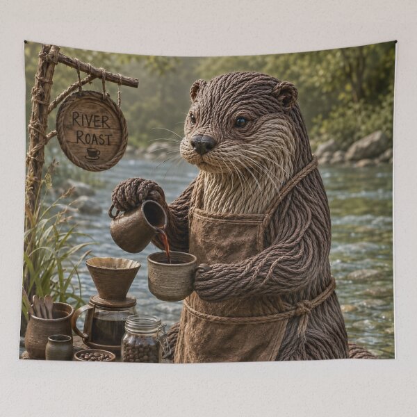 Item preview, Otter Pouring Coffee designed and sold by JUTElCONIC.