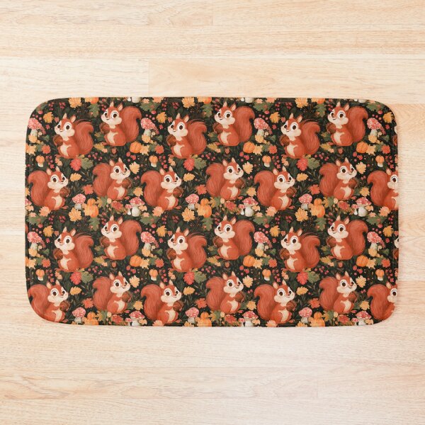 Item preview, Cute Squirrel Acorn Fall Woodland Pattern designed and sold by NicolasGlowArt.