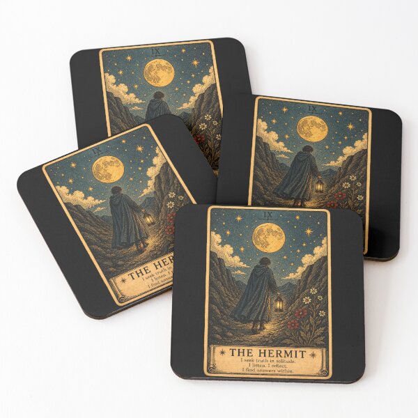 Item preview, La carta del Tarot del Ermitaño: Sabiduría interior, soledad y guía. Ilustración del Tarot. designed and sold by ArcanaAbsolute.