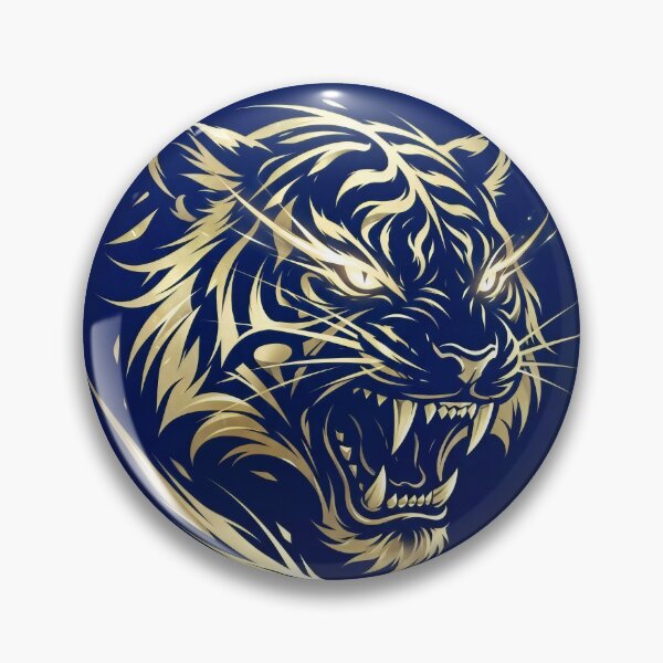 Item preview, gold tiger holo + navy background designed and sold by Crimsonmerchant.