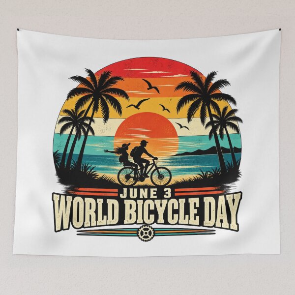 Item preview, Vintage Cycling Bike Adventure Design designed and sold by timiparkerart.
