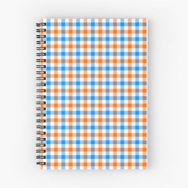 Item preview, Blue And Orange Gingham Check White  designed and sold by PatternTitan.