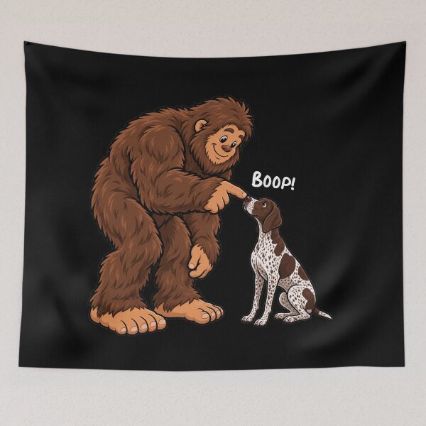 Item preview, Bigfoot and German Shorthaired Pointer Boop Fun Design Sasquatch designed and sold by rafaeltto.